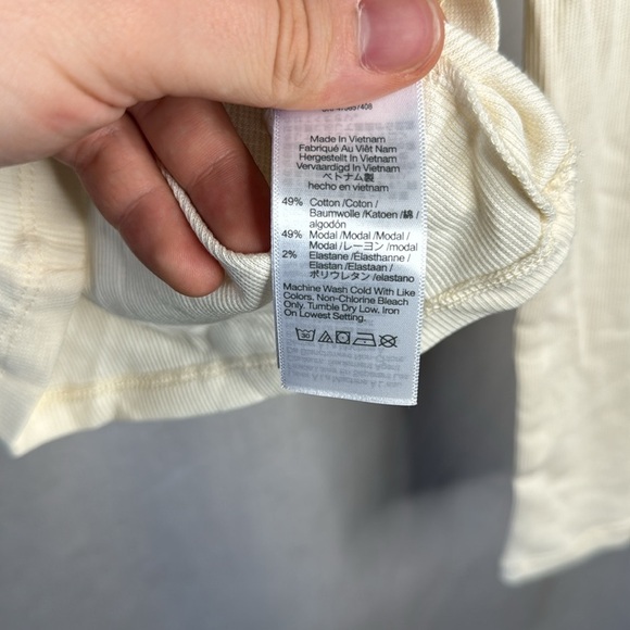 Madewell Turtleneck Long-Sleeve Tee in Antique Cream - Picture 8 of 9